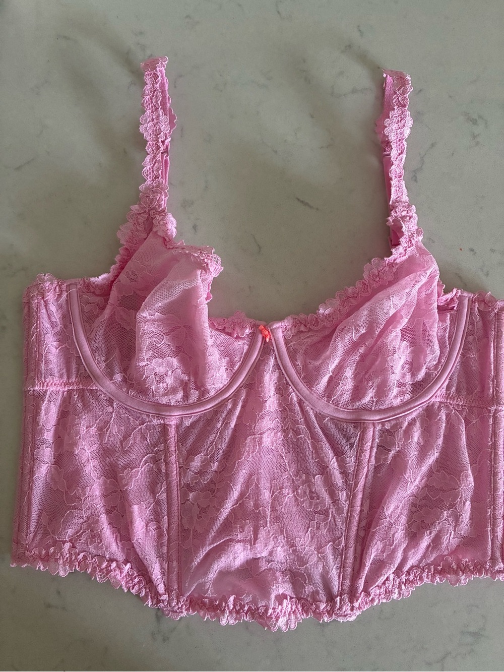 Skims baby pink corset bustier 💘 cotton candy L